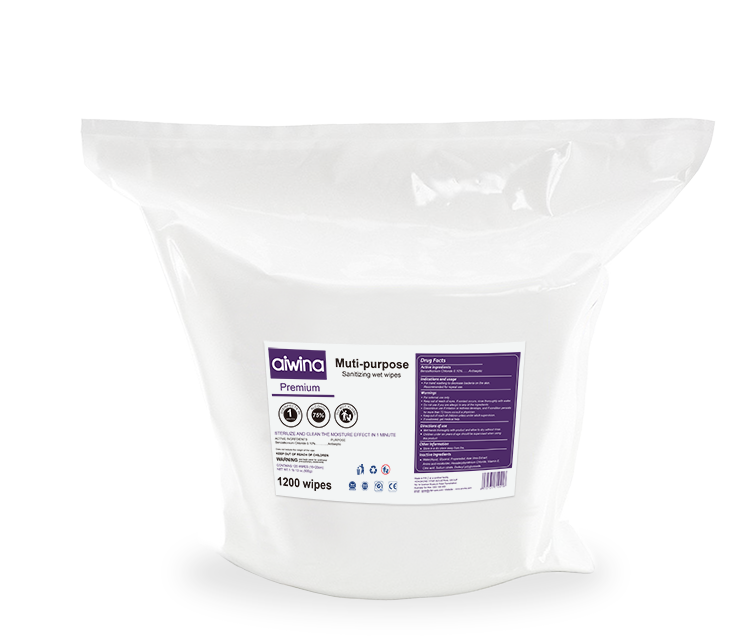 Sanitizing Wet Wipes 1200 Roll Alcohol Free 