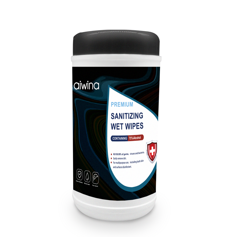 Sanitizing Wet Wipes 400 pcs canister packing 75% Alcohol