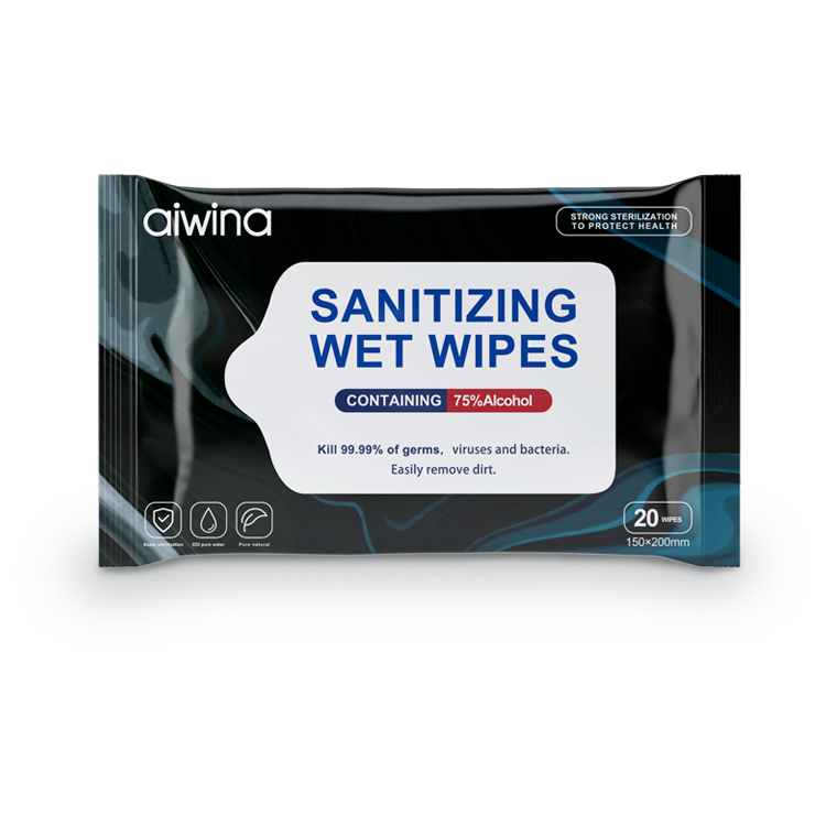 Sanitizing Wet Wipes 20 Pcs Per Pack with 75% alcohol 