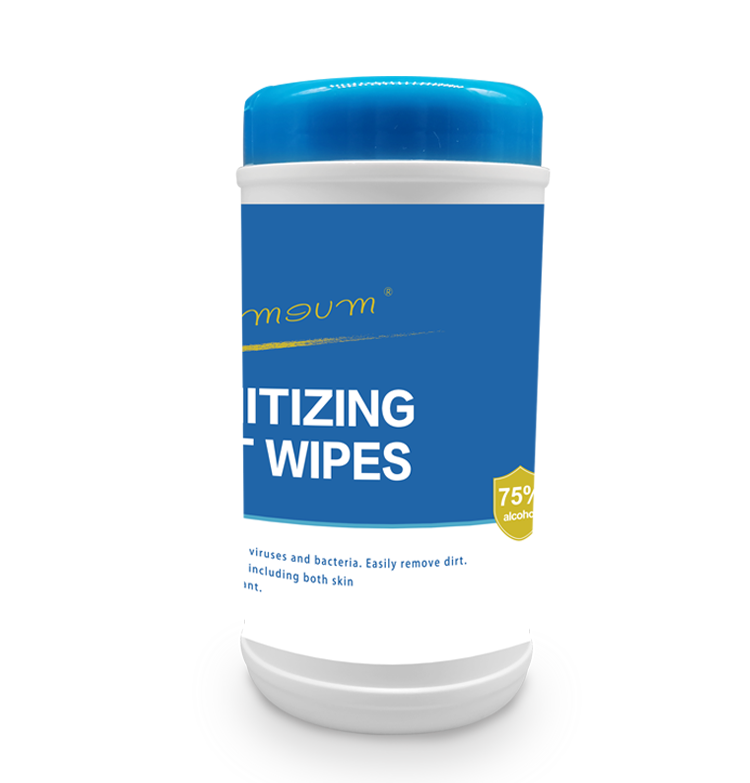 Sanitizing Wet Wipes 80 pcs canister packing 75% Alcohol 